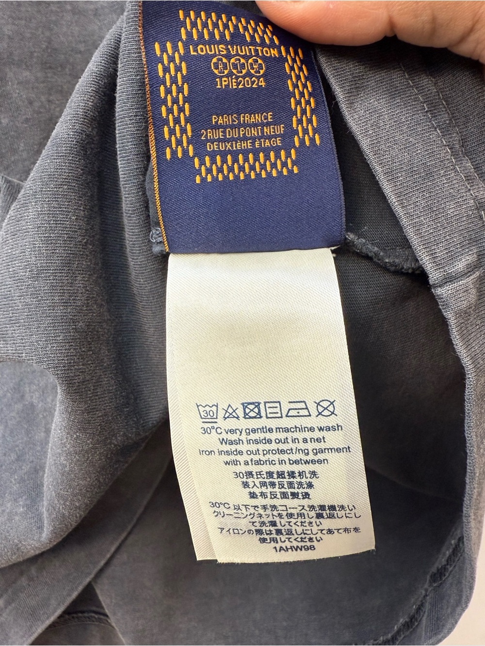 Louis Vuitton Charcoal Gray Embossed Logo Sweatshirt - Picture 11 of 12
